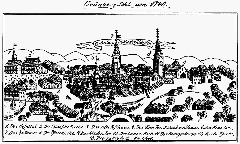 Zielona G&oacute;ra w 1740